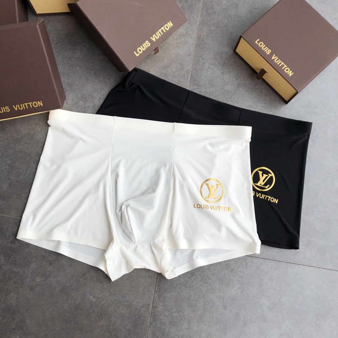 Louis Vuitton Visible All-Over Pattern And Logo Details Men's Boxer Briefs - 3-Piece Box