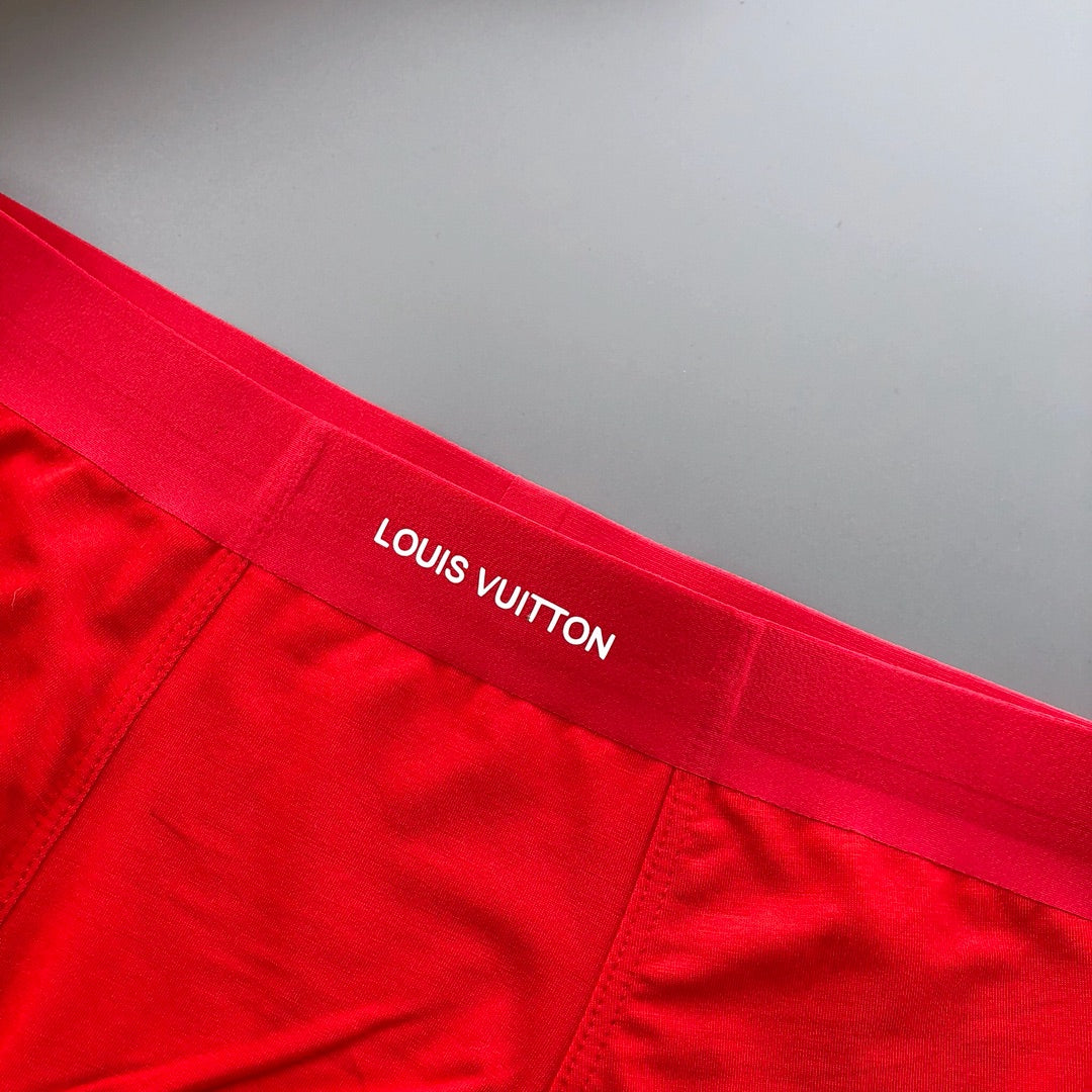 Louis Vuitton Red Three-Tone Boxer Briefs 3-Piece Box Collection
