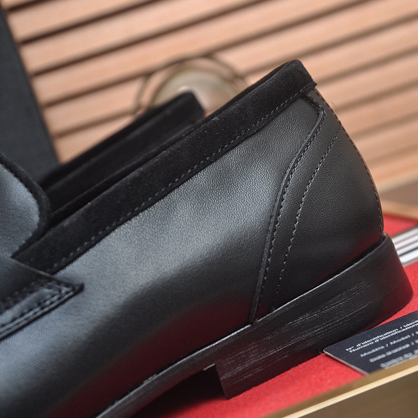D*G Premium Leather Casual Sneakers - Designer Men's Shoes in Black