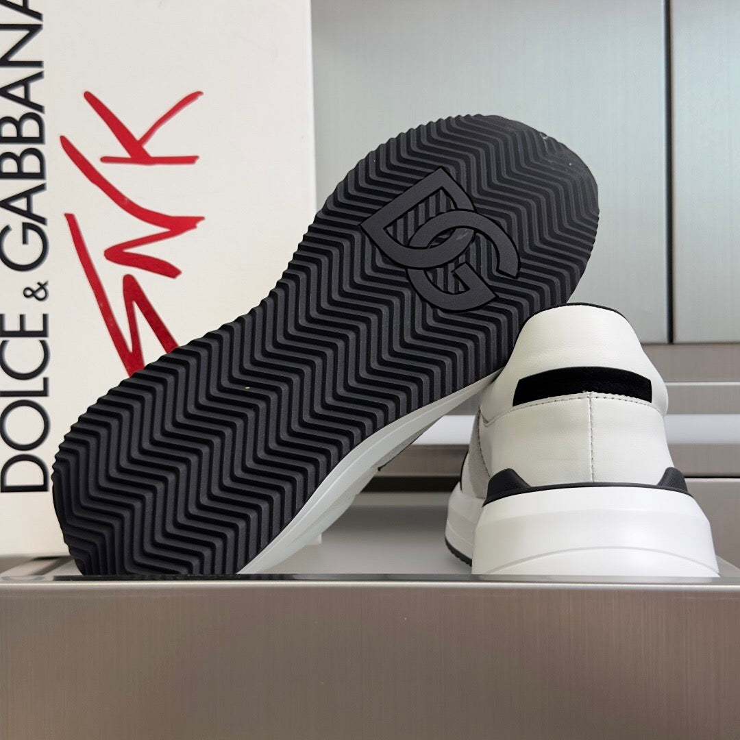 D*G Premium Leather Casual Sneakers - Designer Unisex Shoes in 3 Colors