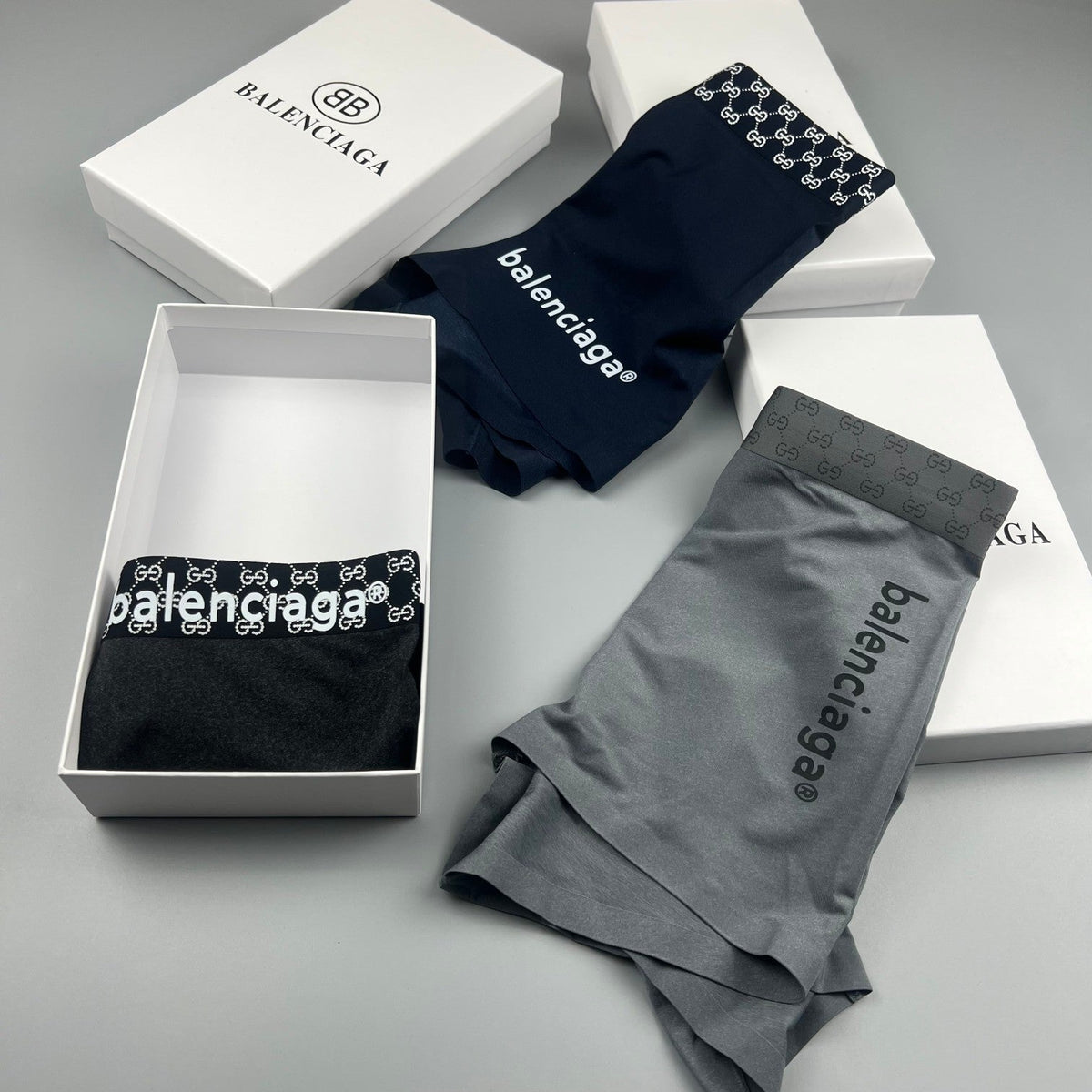 Balenciaga Ice-Silk Men's Boxer Briefs - 3-Piece Box