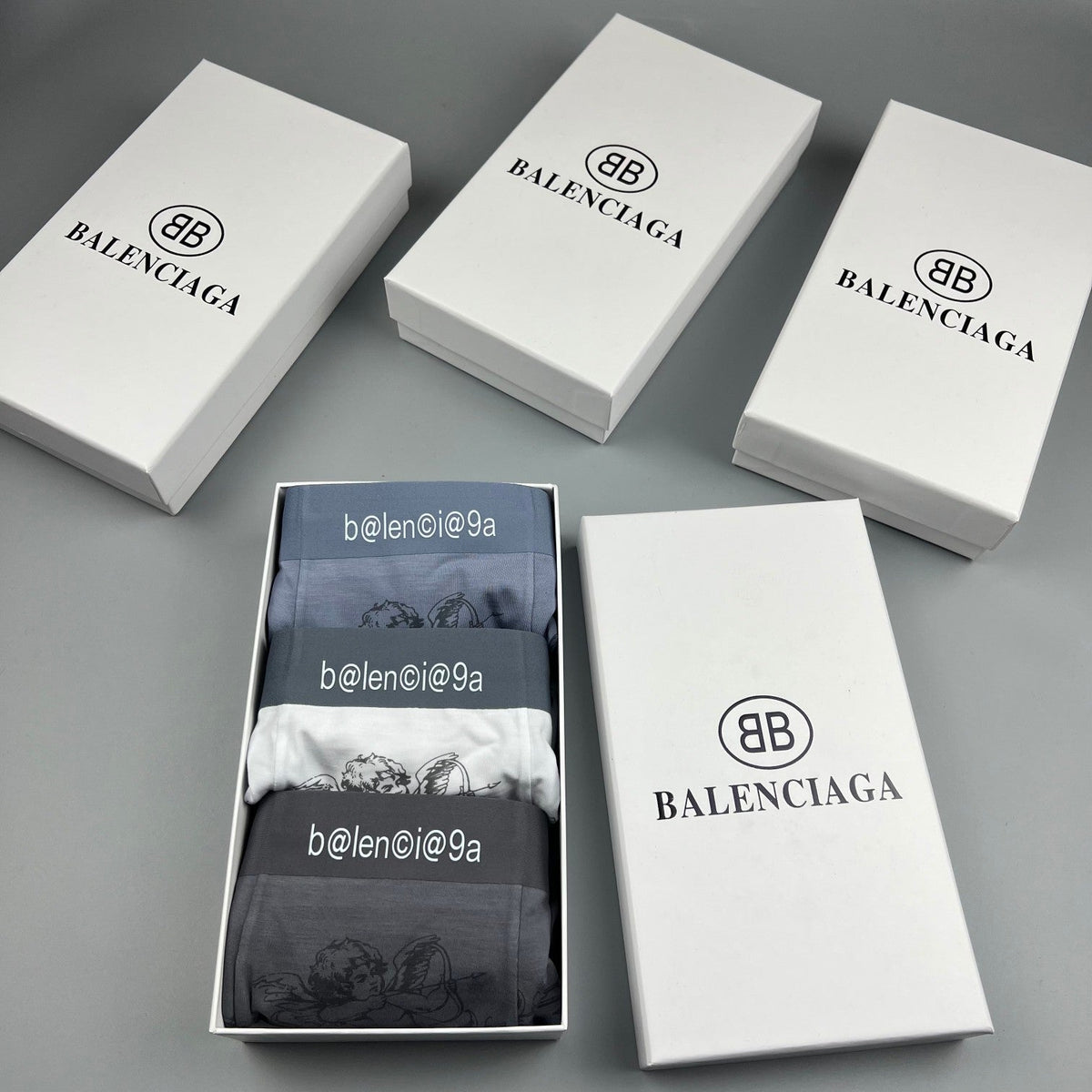 Balenciaga Illustrated Animal Graphics Men's Boxer Briefs - 3-Piece Box