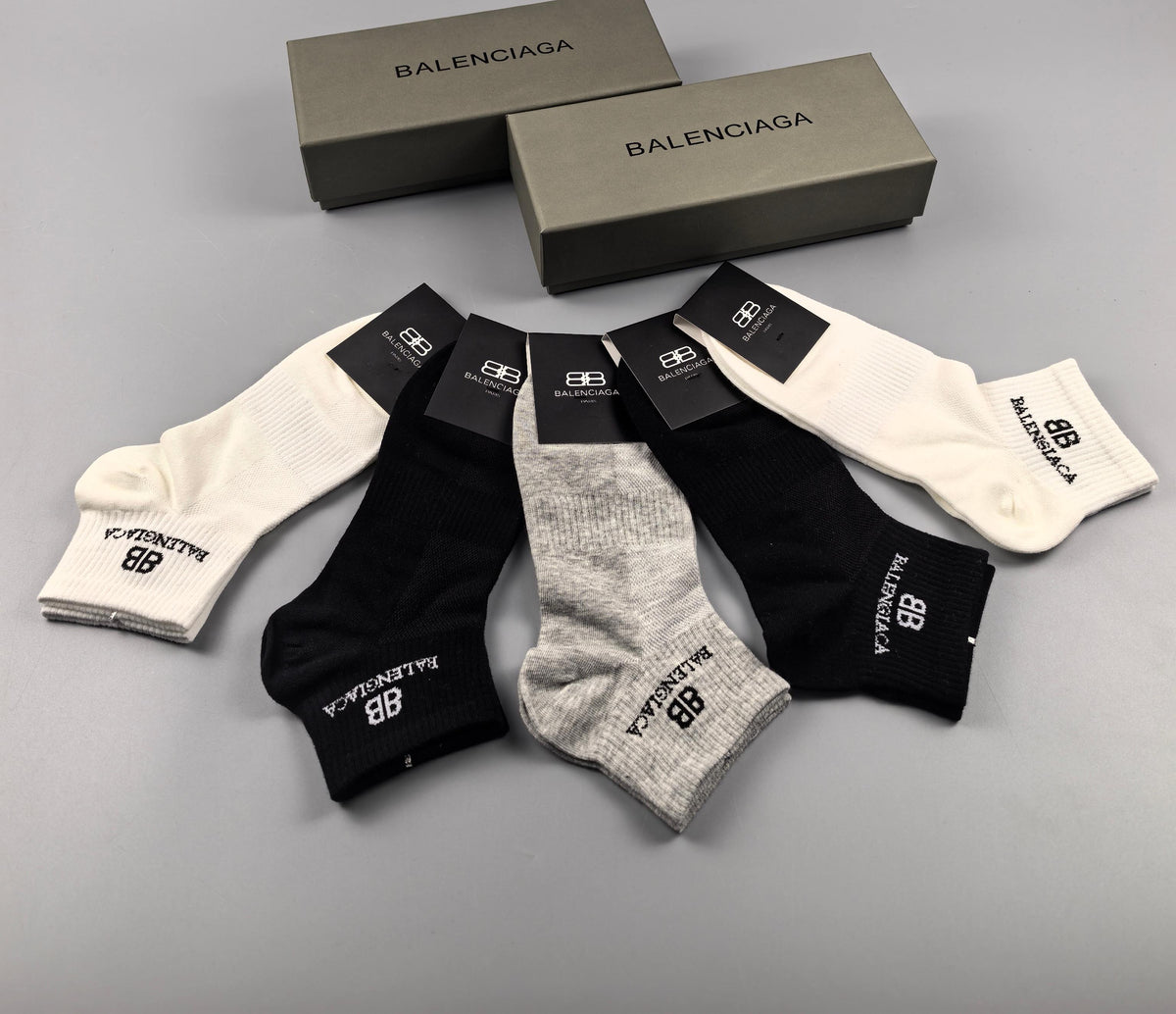 Balenciaga Cotton Socks - 5-Pair Pack