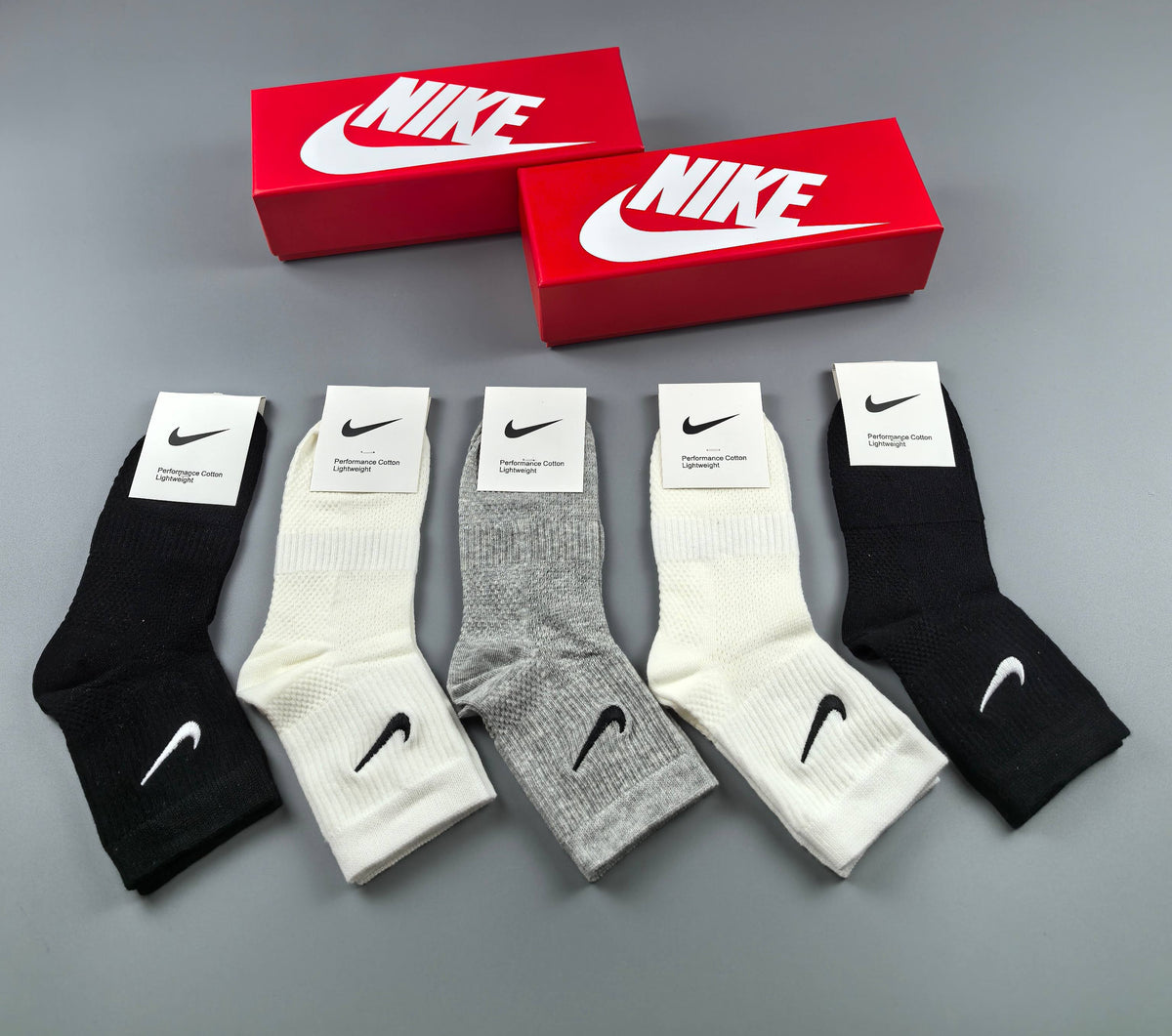 Nike Small Sport Logos Ankle Socks - 5-Pair Set