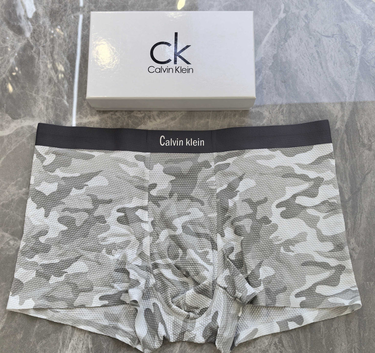 Calvin Klein Black Camo Boxer Briefs 3-Piece Box Collection