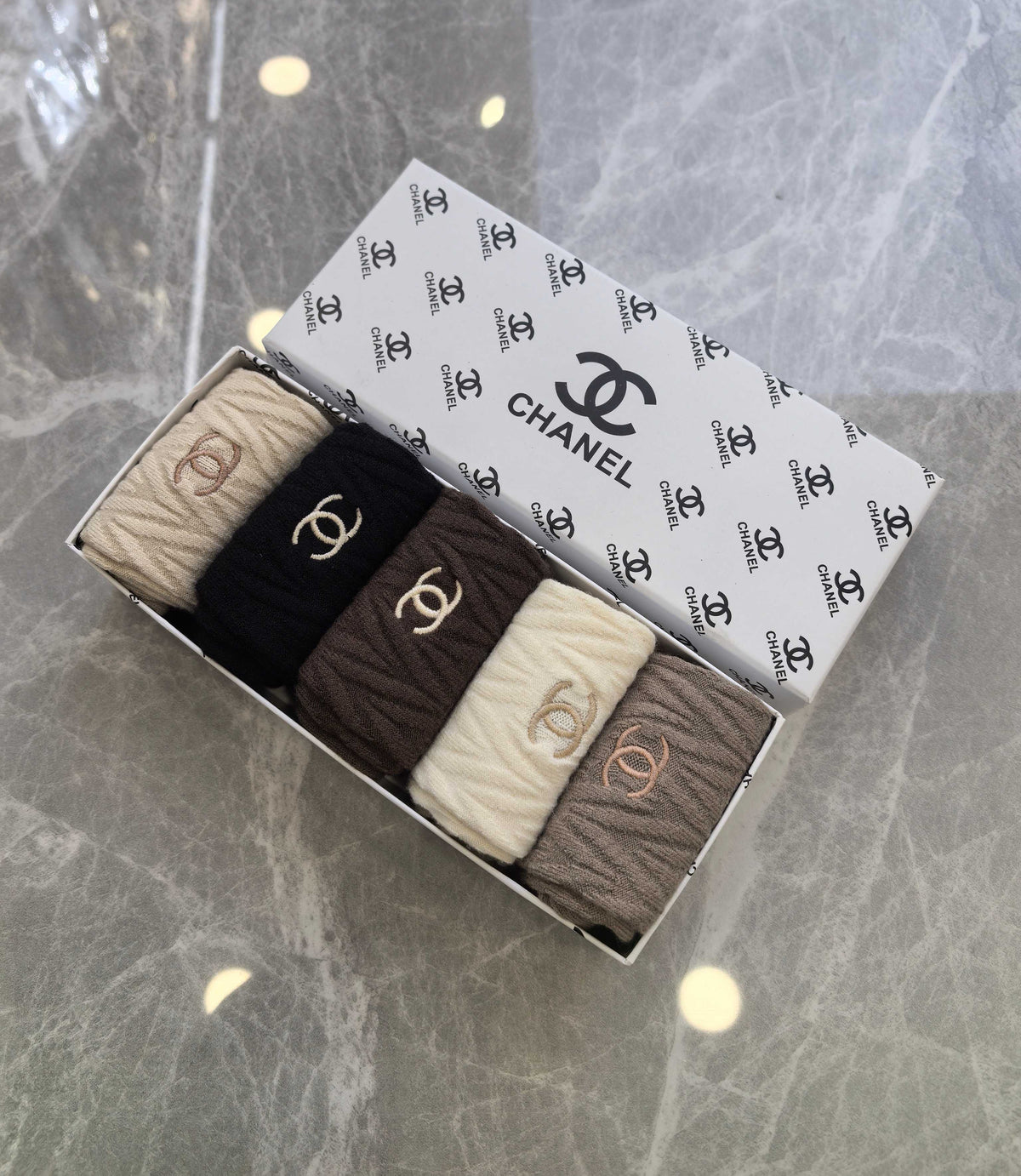 Chanel Cashmere Crew Socks - 5-Pair Box