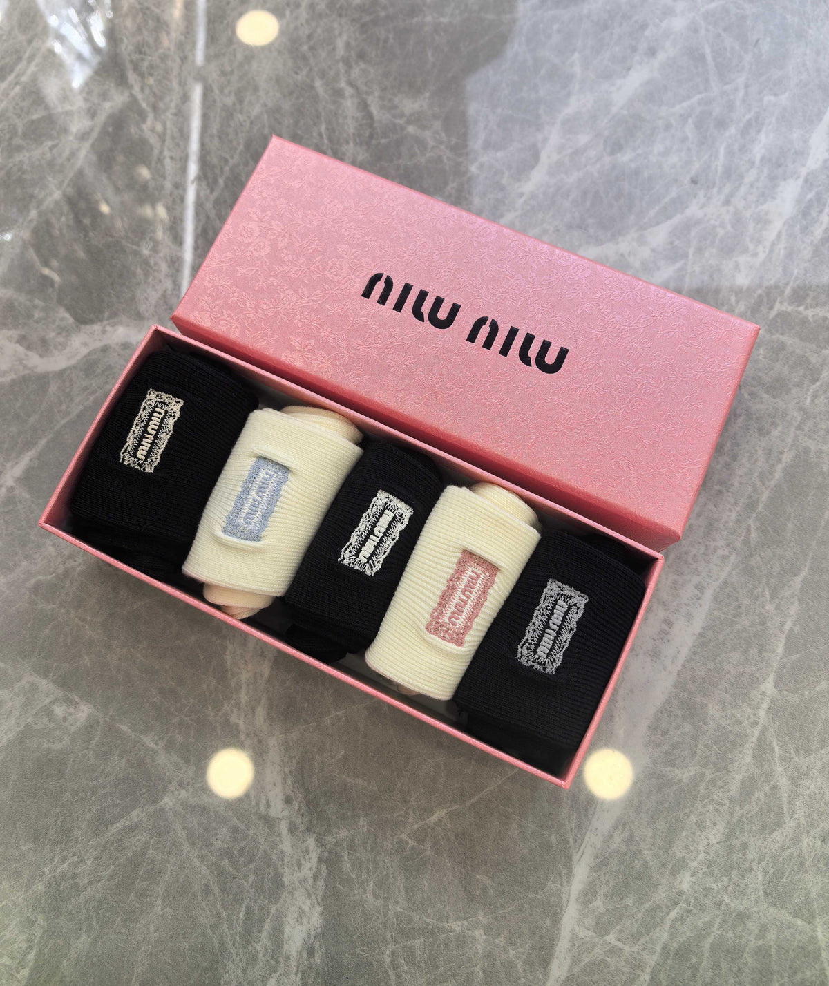 Miu Miu Cashmere Crew Socks - 5-Pair Box