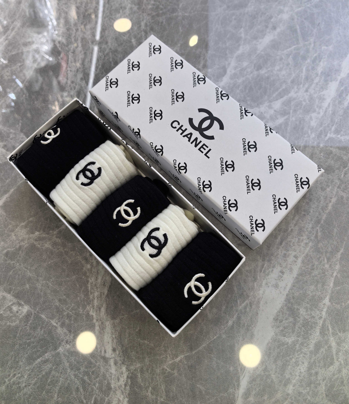 Chanel Cotton Short Socks - 5-Pair Pack