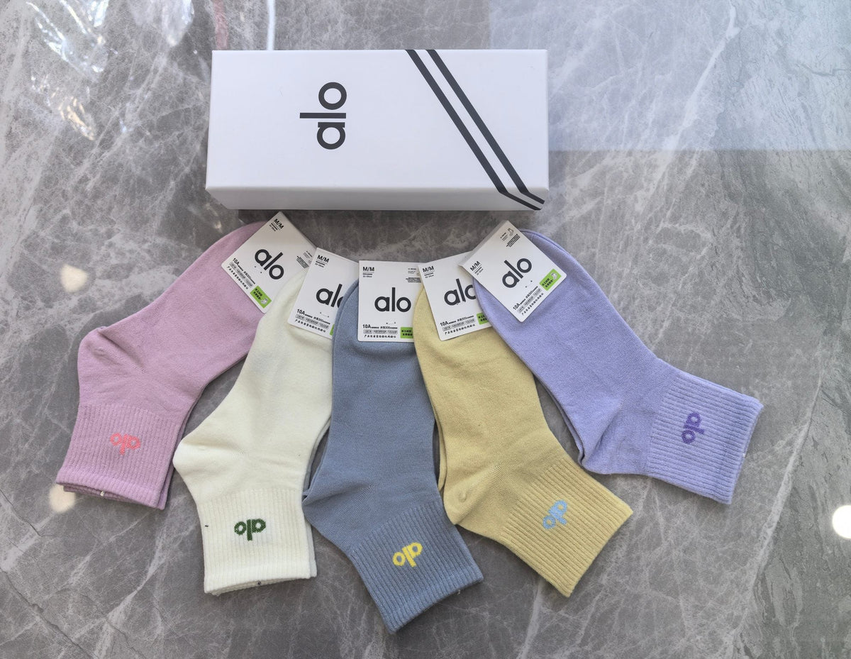 Alo Cotton Crew Socks - 5-Pair Pack