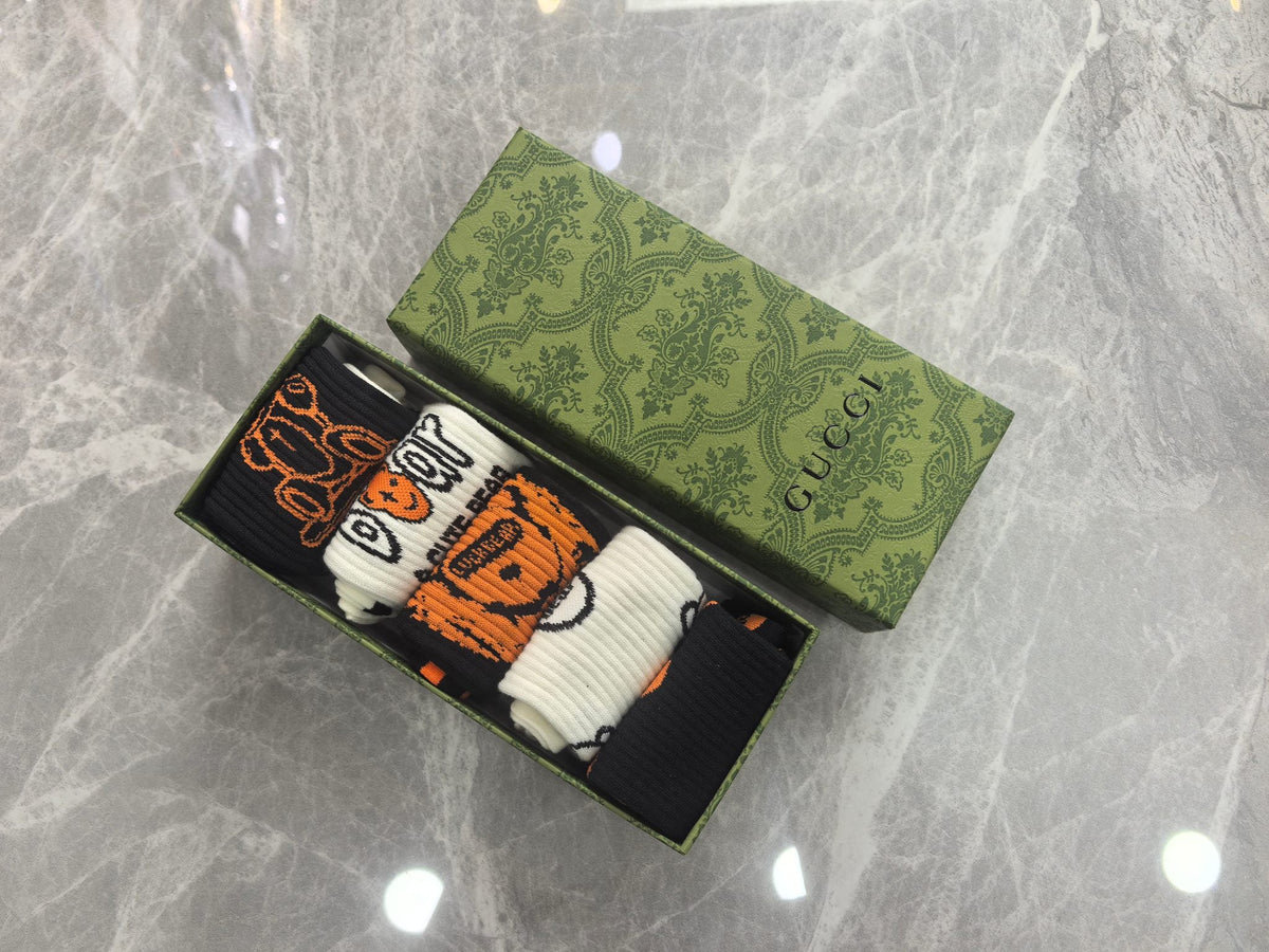 Gucci Cotton Crew Socks - 5-Pair Pack