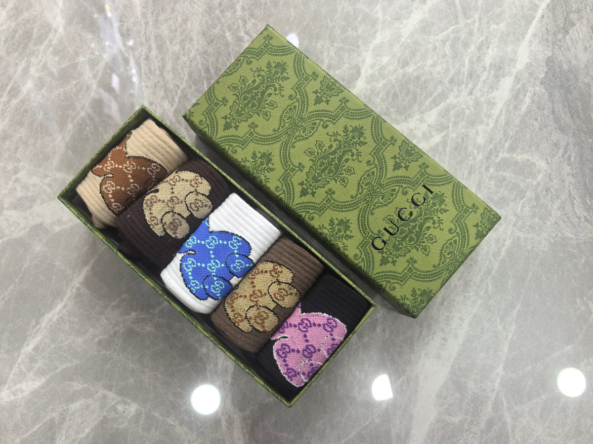 Gucci Cotton Short Socks - 5-Pair Pack