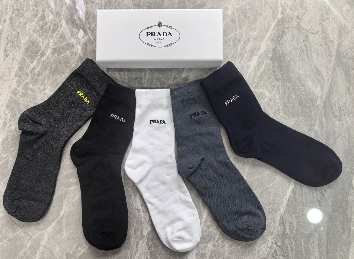 Prada Cotton Short Socks - 5-Pair Pack