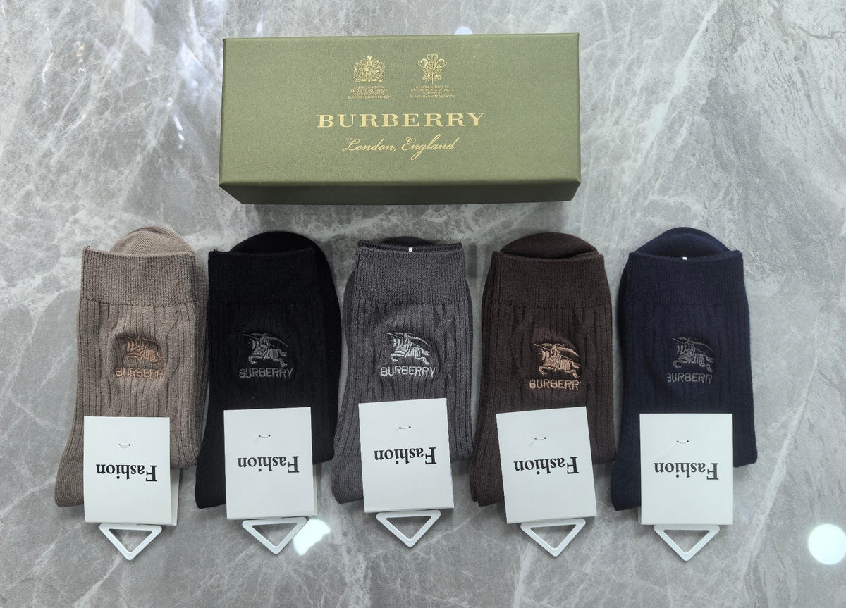 Burberry Crew Socks - 5-Pair Pack