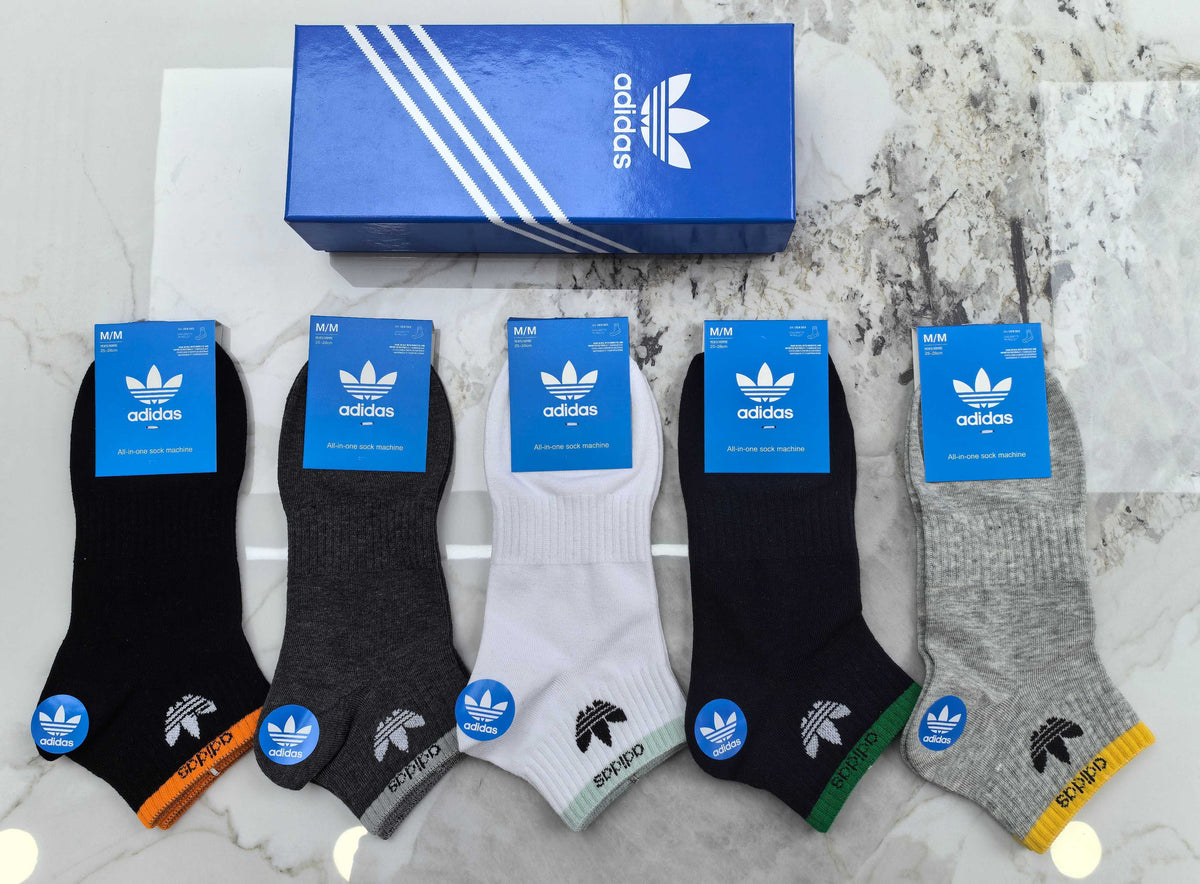 Adidas Cotton Short Socks - 5-Pair Pack
