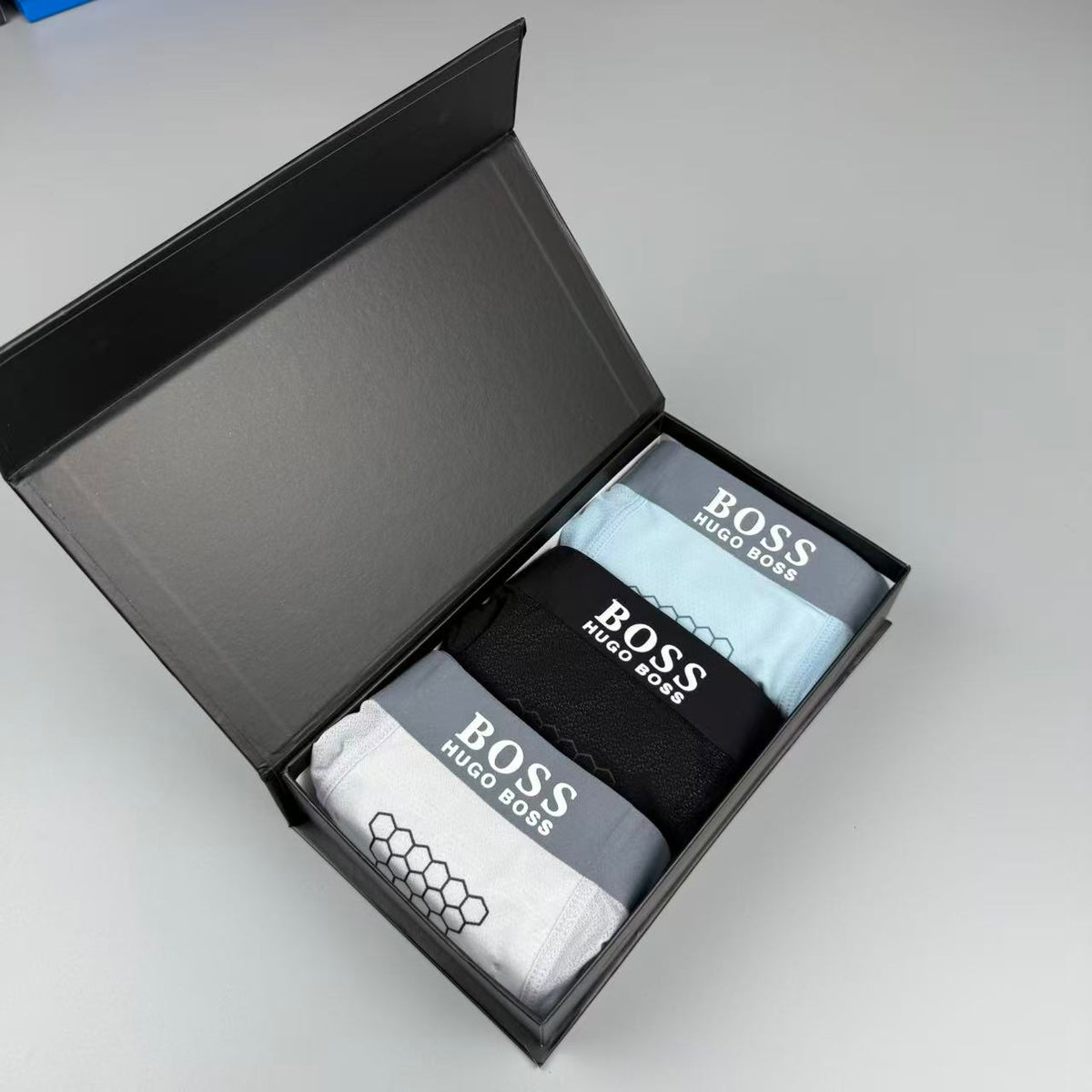 Boss Silk Logo Detail Men's Boxer Briefs - 3-Piece Box