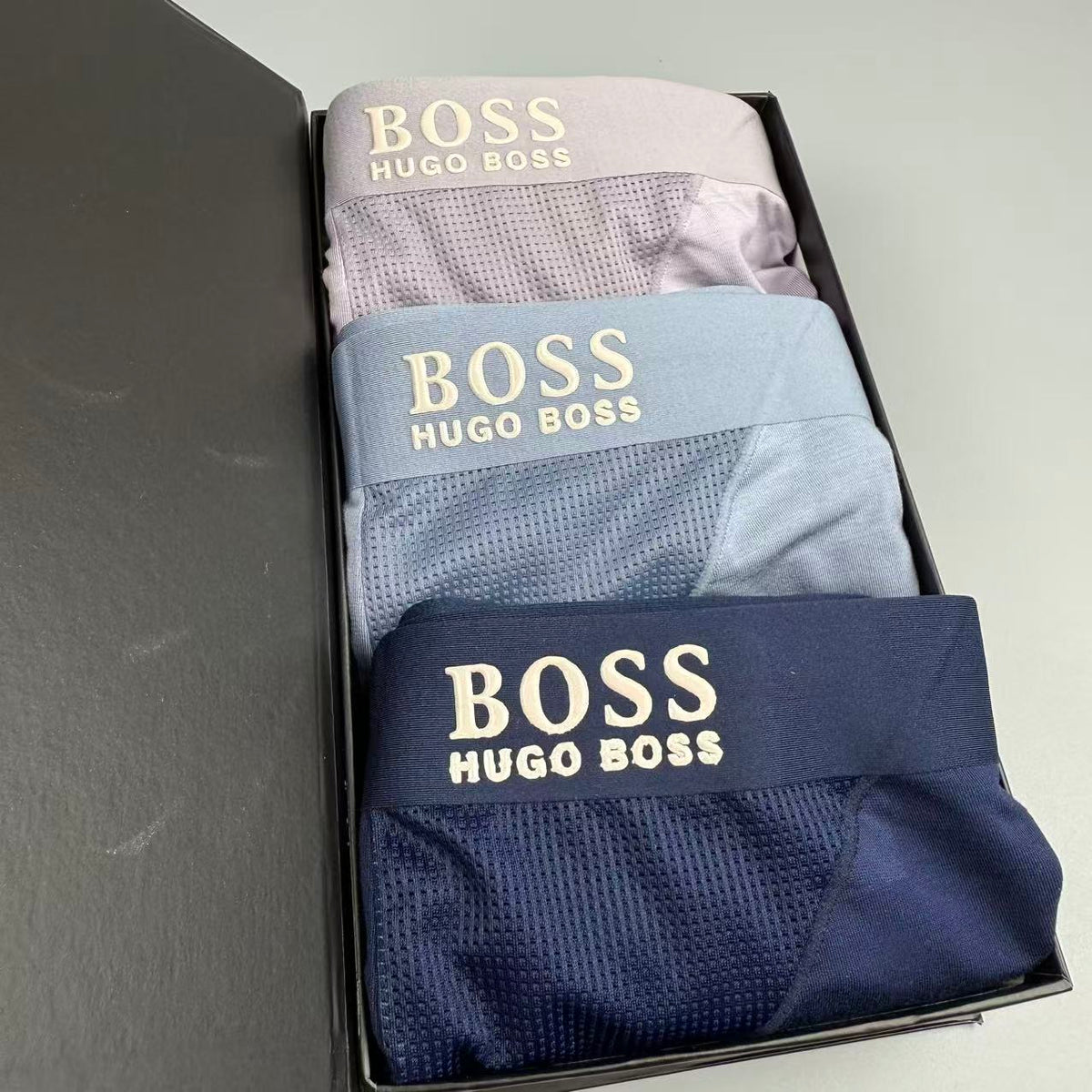 Boss Logo Detail Men's Boxer Briefs - 3-Piece Box