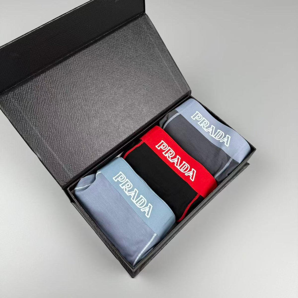 Prada Contrast Piping Men's Boxer Briefs - 3-Piece Box