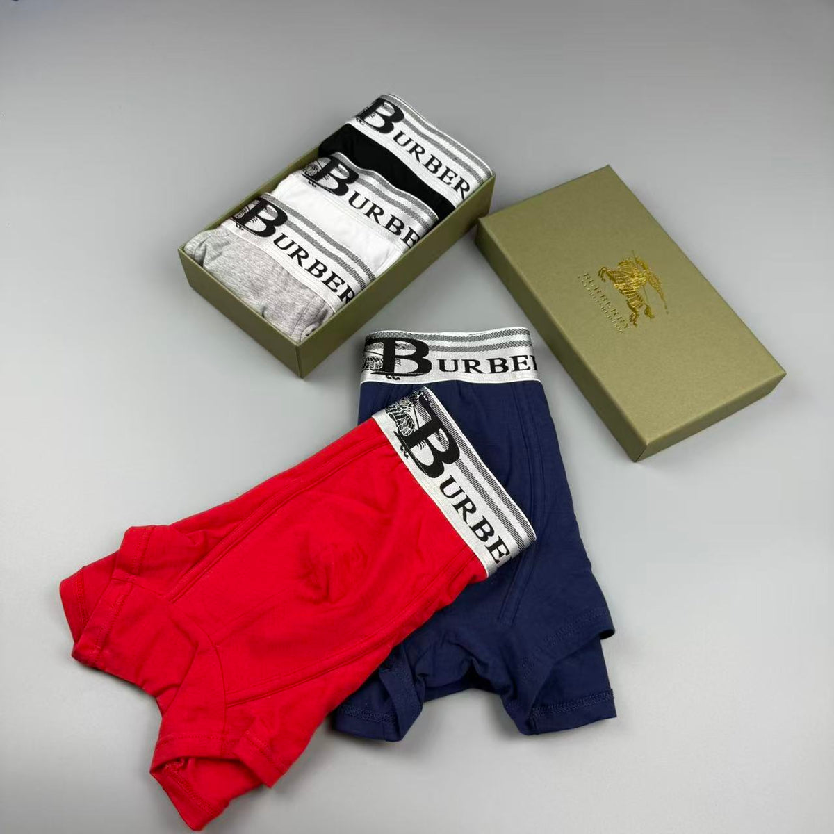 Burberry Cotton Men's Boxer Briefs - 3-Piece Box