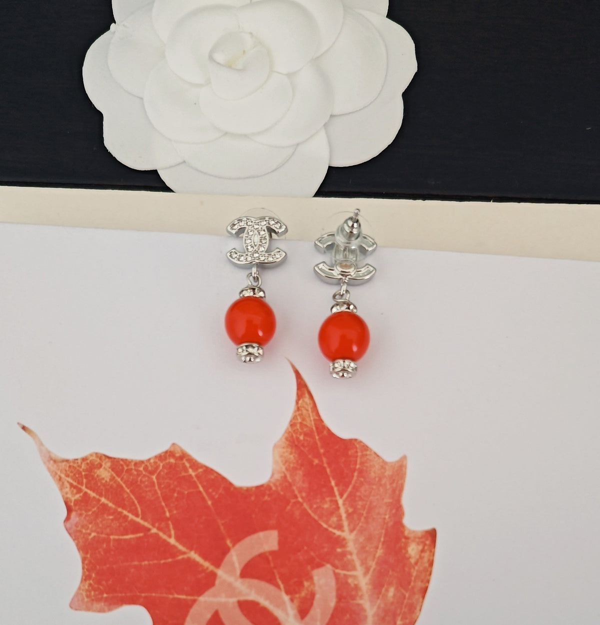 Martin Graham earrings in polished metal-tone – styled product view