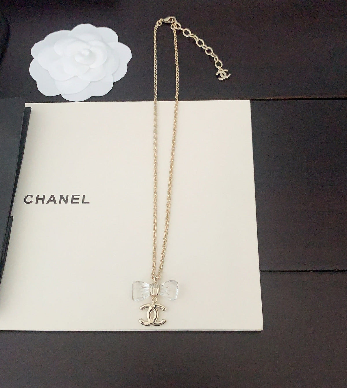 Martin Graham pendant necklace in polished metal-tone – styled product view