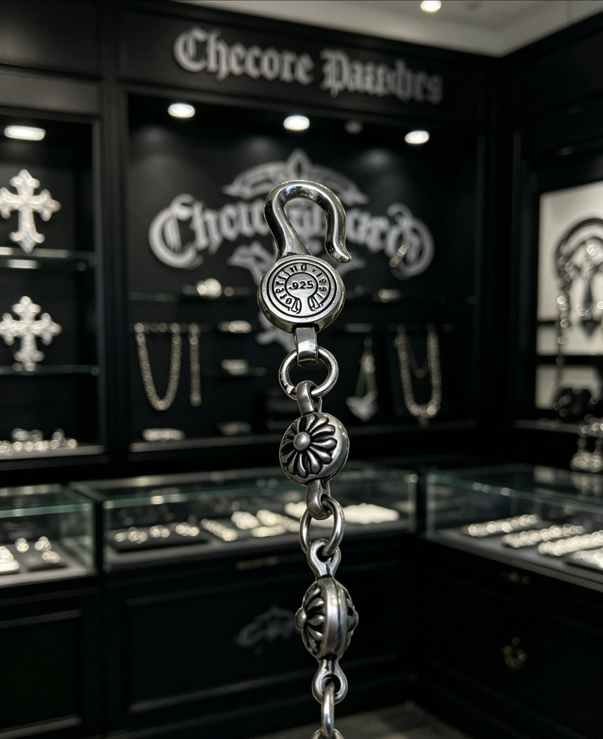 Martin Graham chain accessory in polished metal-tone – styled product view