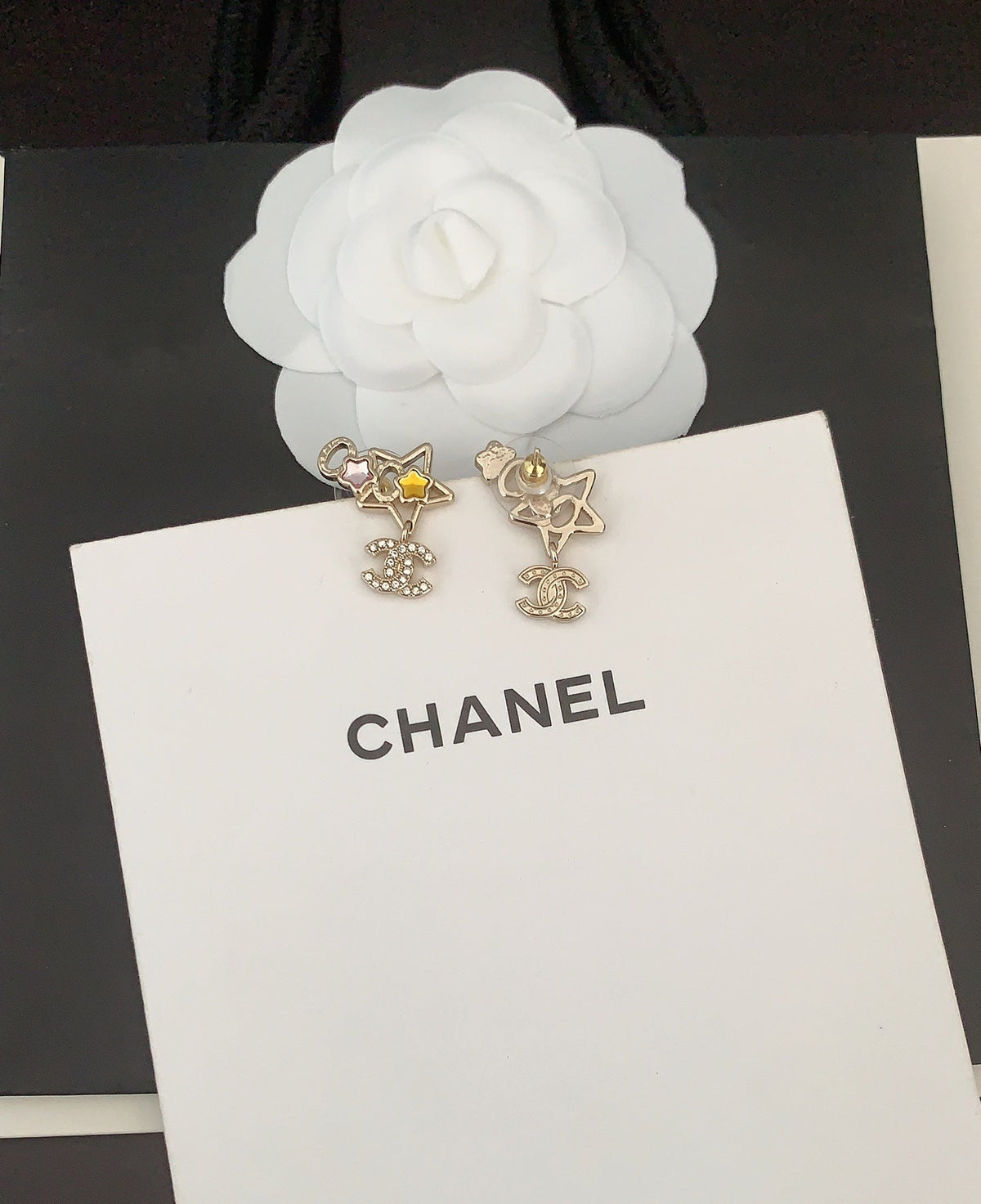 Martin Graham earrings in polished metal-tone – styled product view