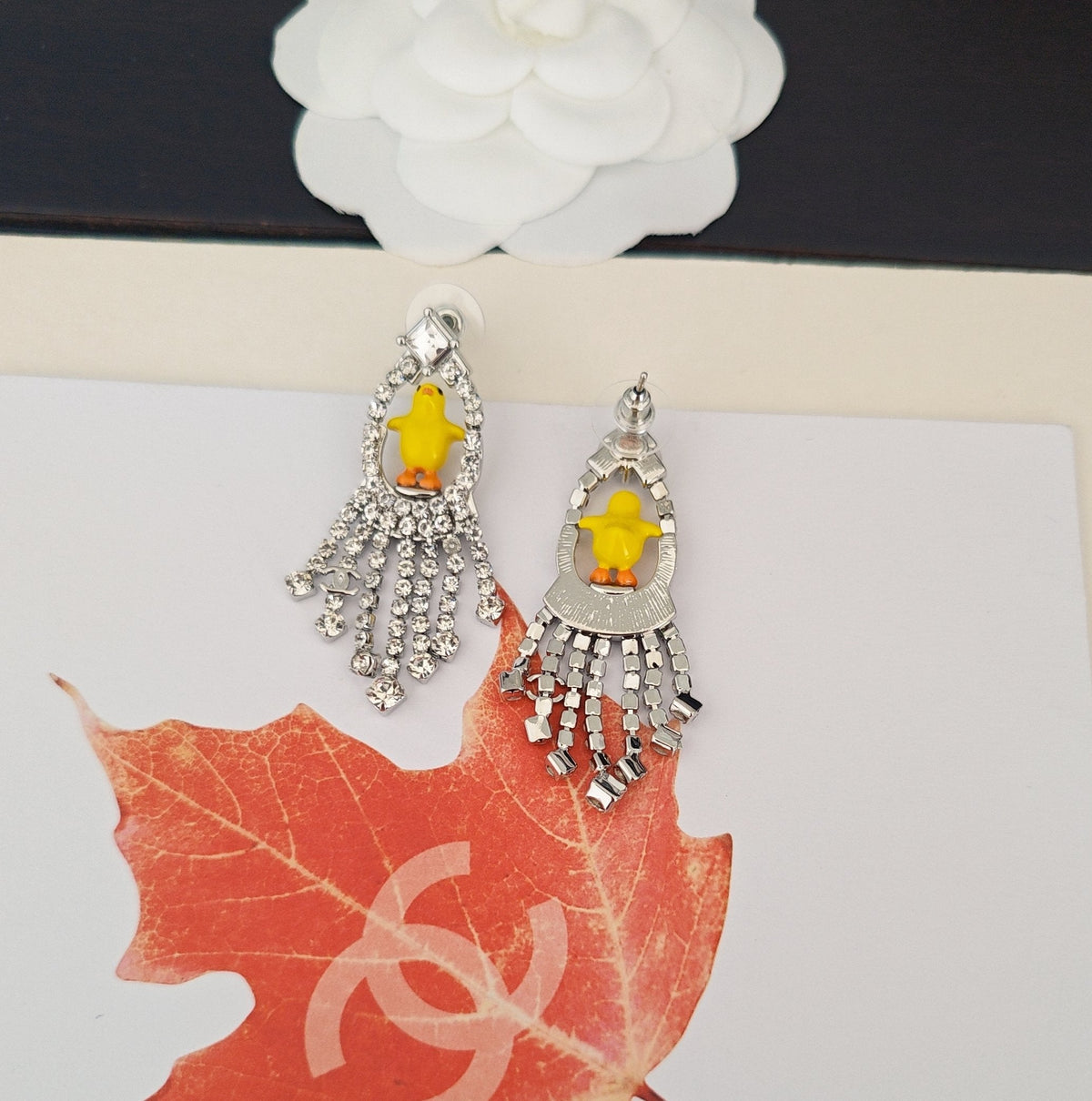 Martin Graham earrings in polished metal-tone – styled product view