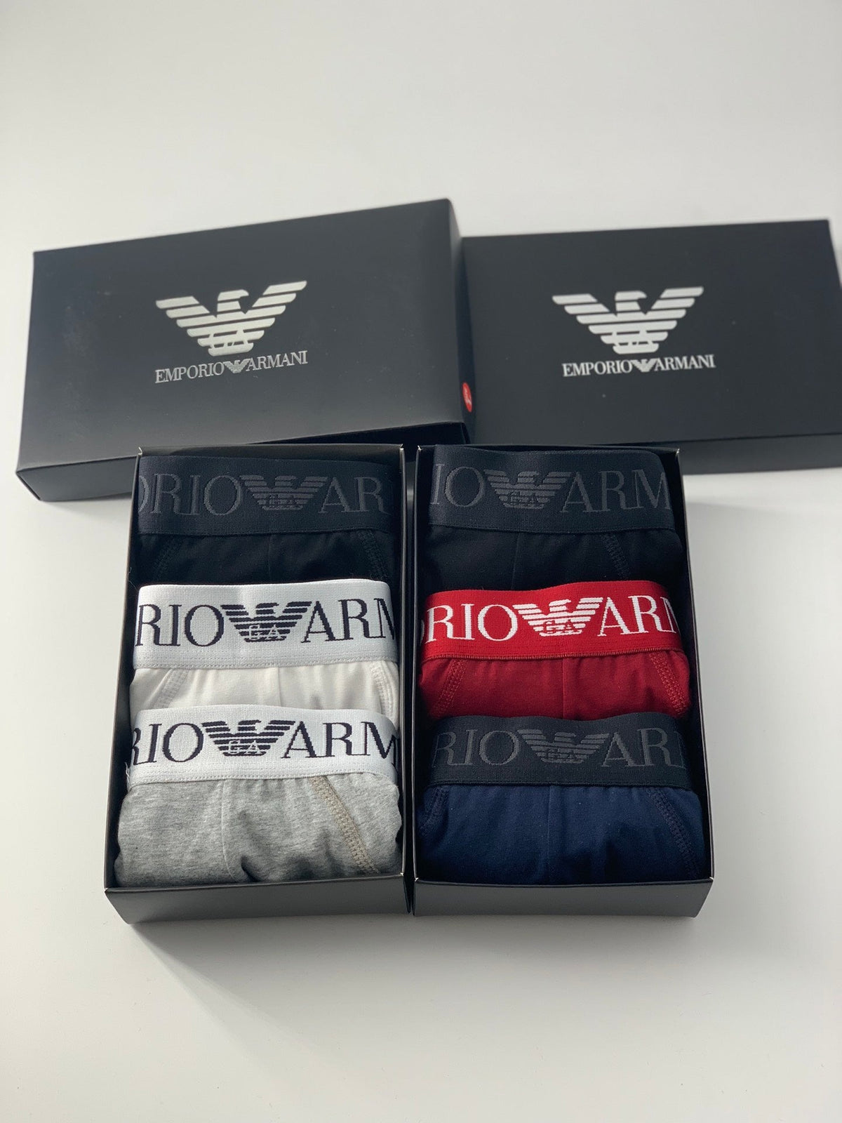 Emporio Armani Cotton Contrast Logo Waistbands Men's Briefs - 3-Piece Box