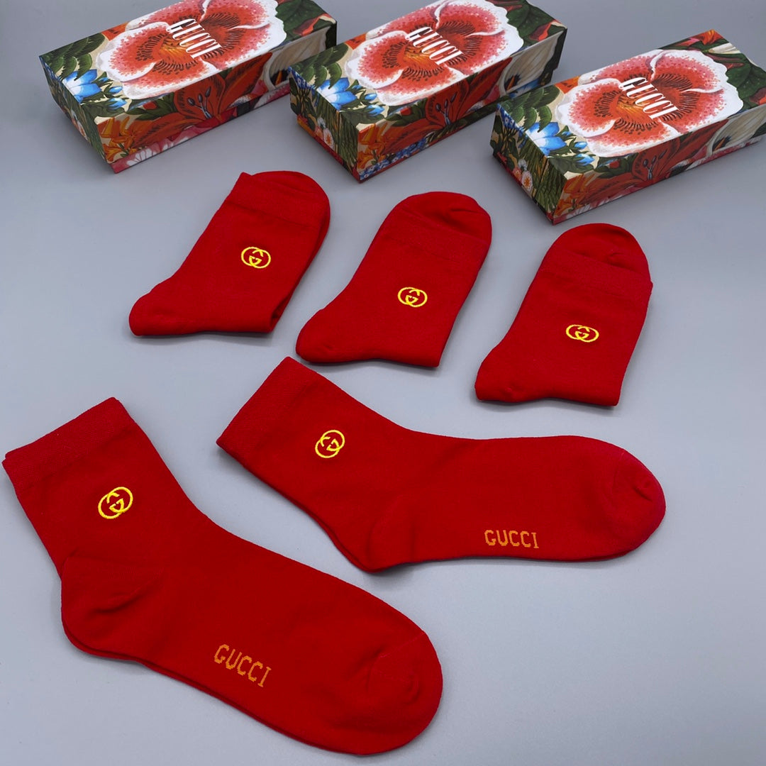 Gucci Crew Socks - 5-Pair Pack