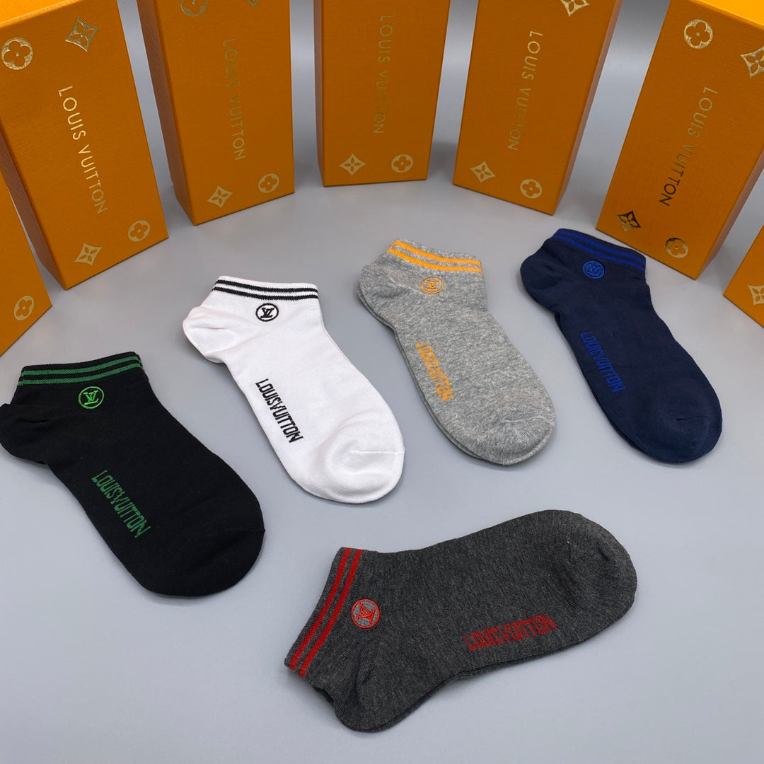 Louis Vuitton Short Socks - 5-Pair Pack