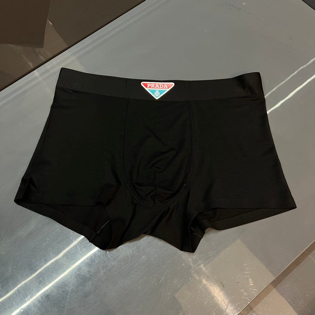 Prada Cotton blend Visible Colour, Waistband And Emblem Details Men's Boxer Briefs - 3-Piece Box