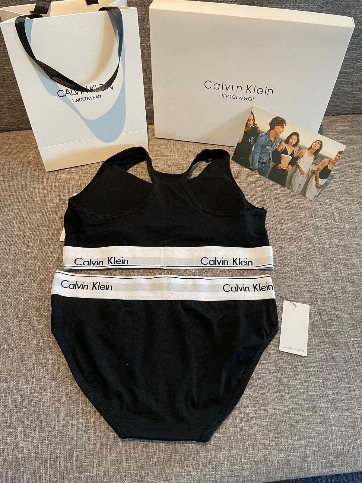 Calvin Klein Black Racerback Bra and Brief Set Women's Bra & Brief Set - 2-Piece Set