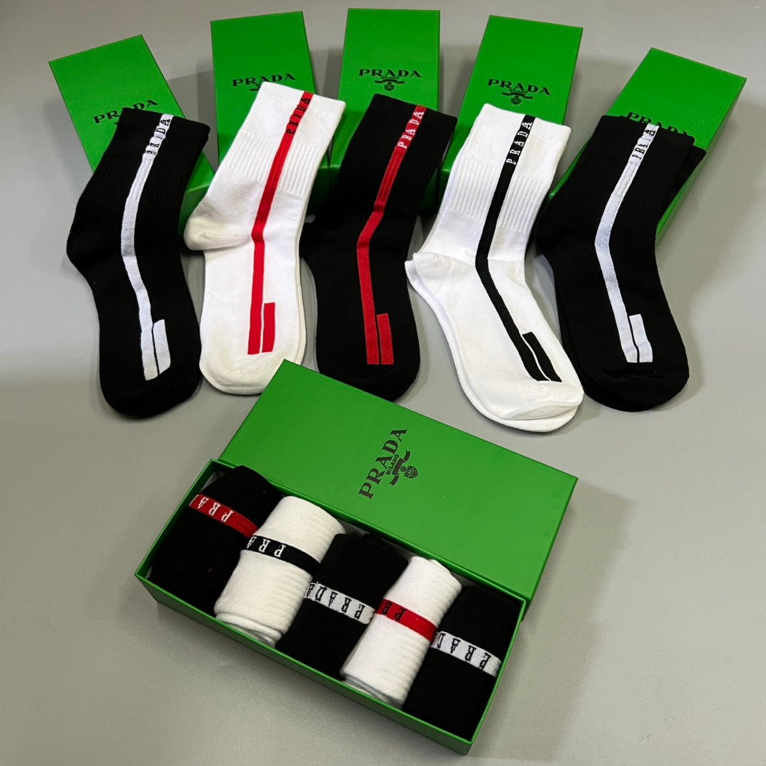 Prada Cotton Short Socks - 5-Pair Pack