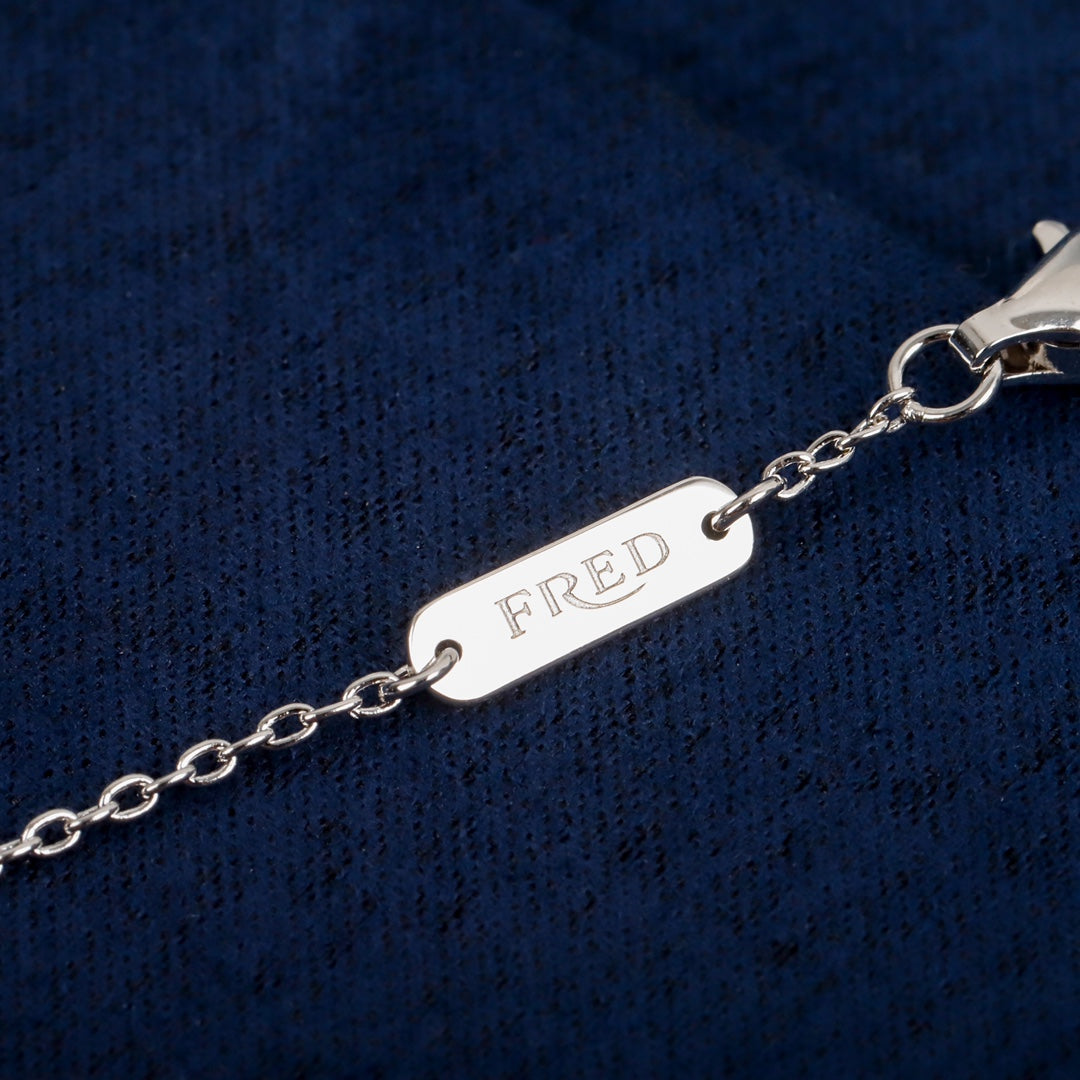 Martin Graham pendant necklace in polished metal-tone – styled product view