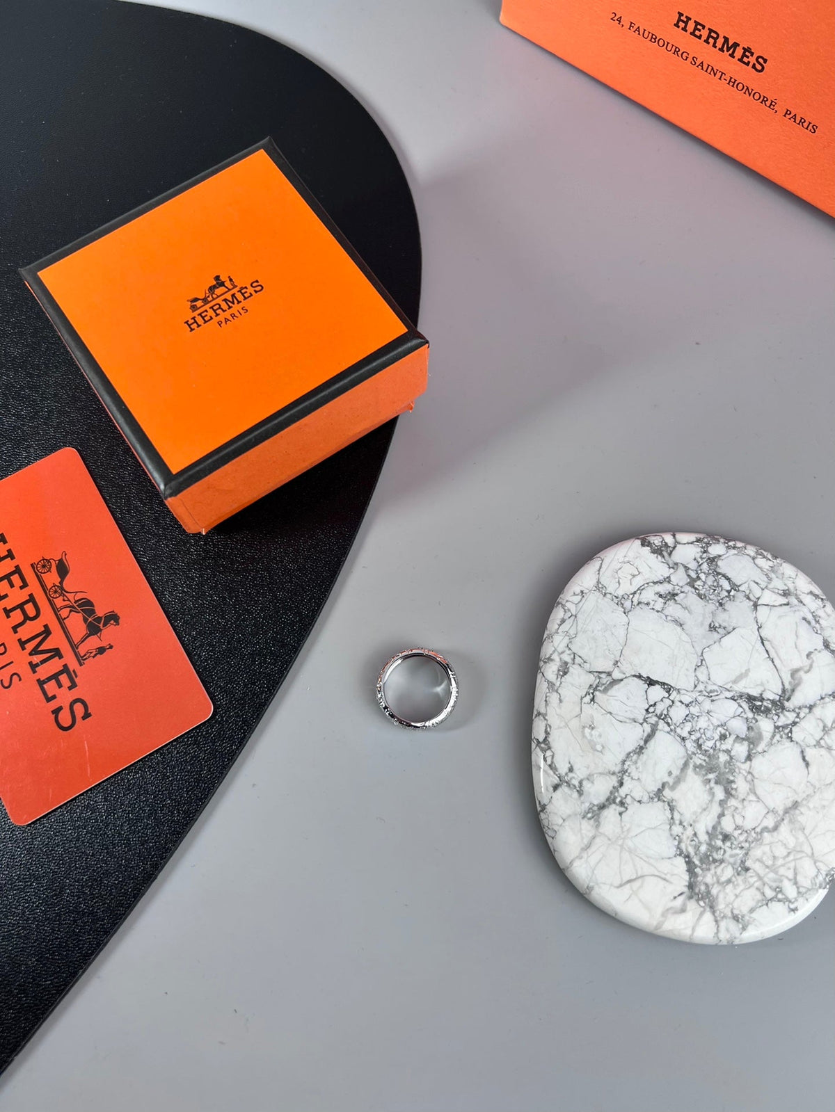 Martin Graham ring in polished metal-tone – styled product view