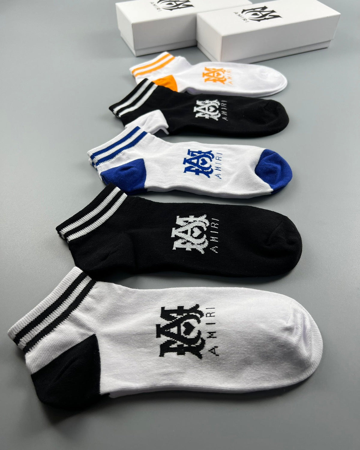 Fendi Colourful Crest-Style Graphics Ankle Socks - 5-Pair Set