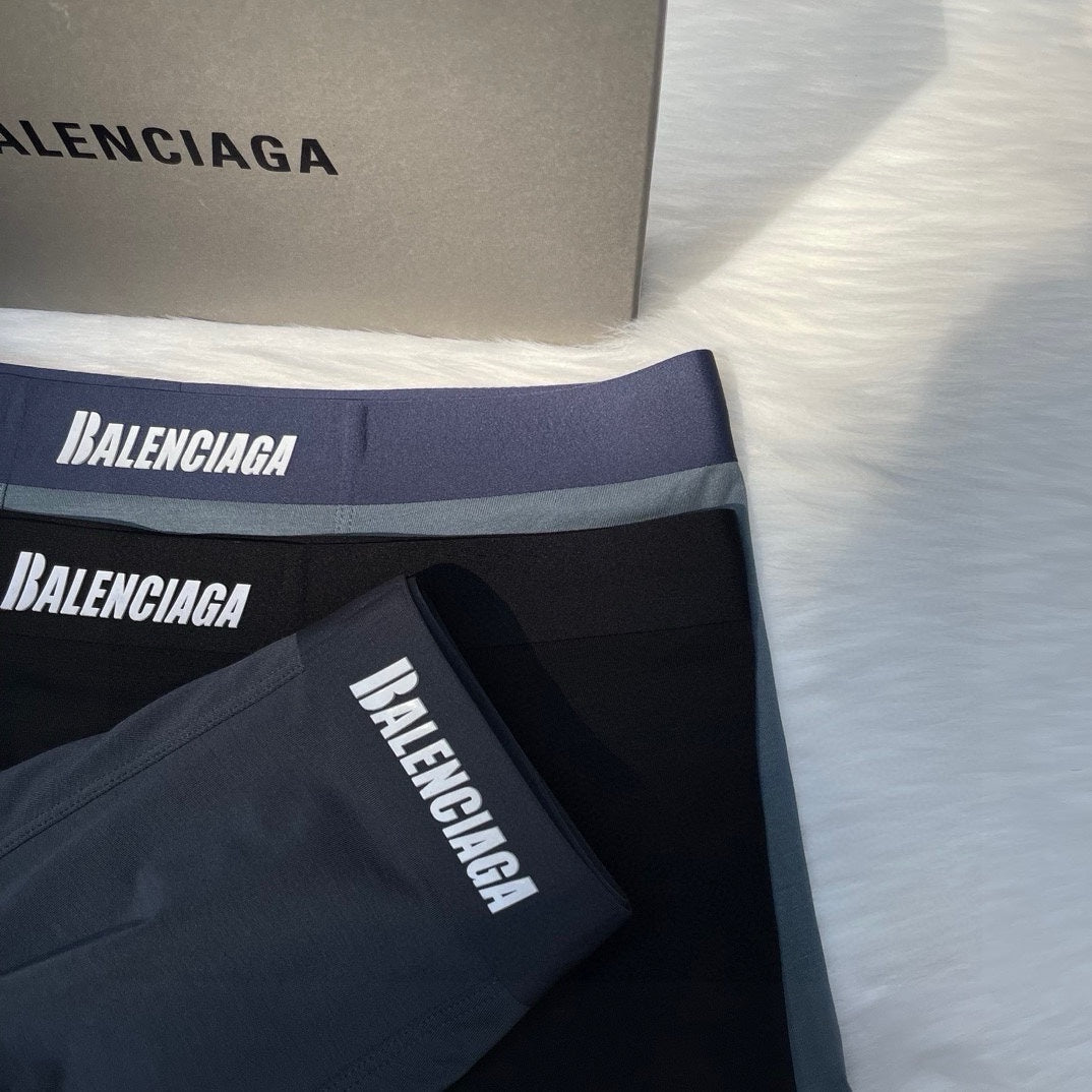 Balenciaga Clean Wordmark Waistbands Men's Boxer Briefs - 3-Piece Box