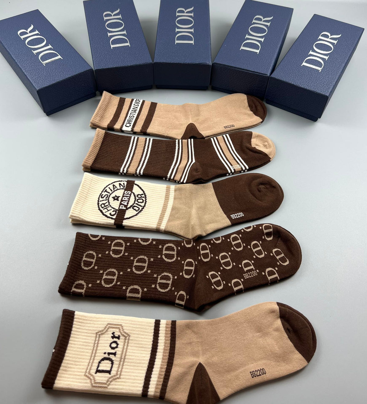 Dior Cotton Socks - 5-Pair Pack