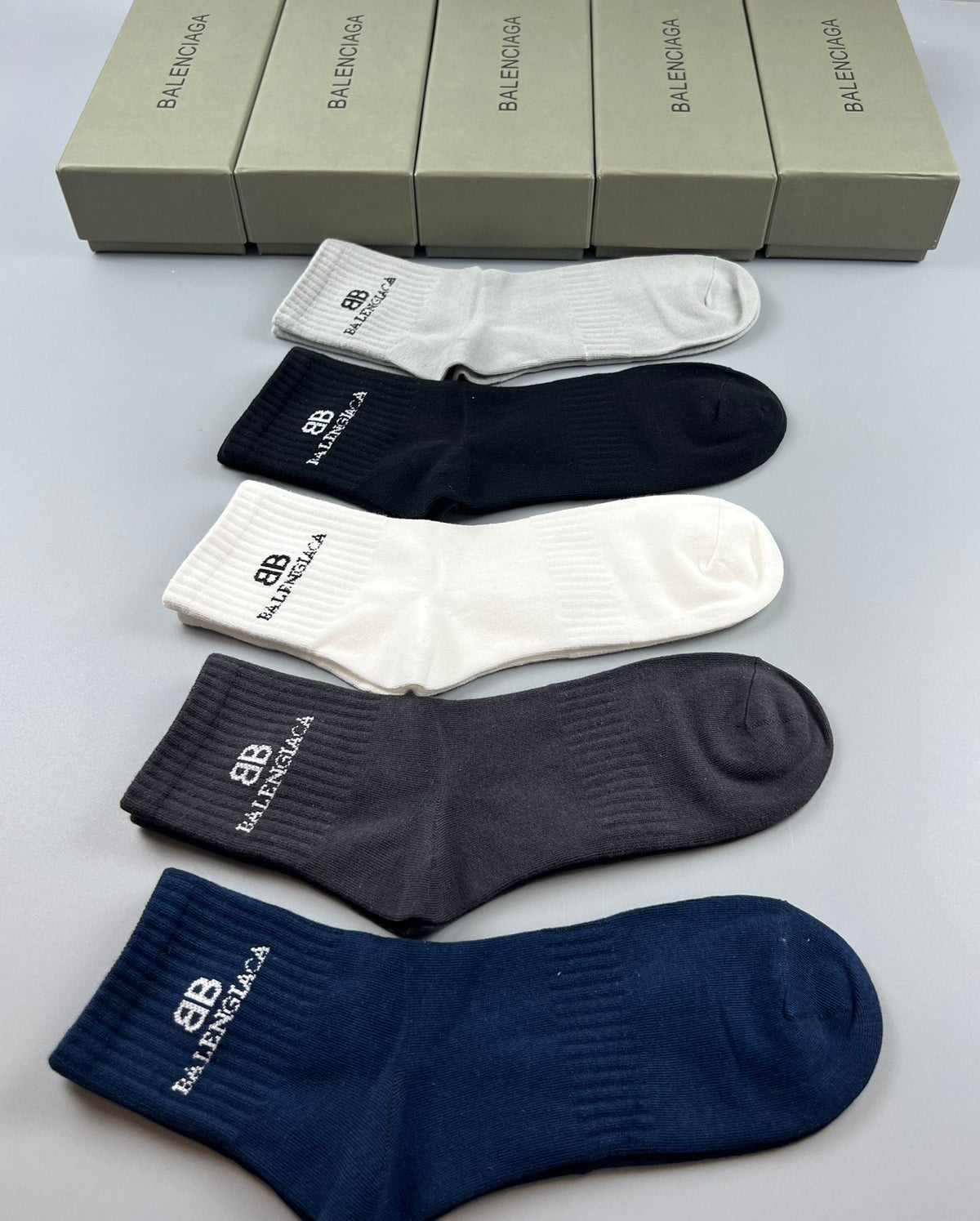 Loro Piana Restrained Wordmarks Crew Socks - 5-Pair Set
