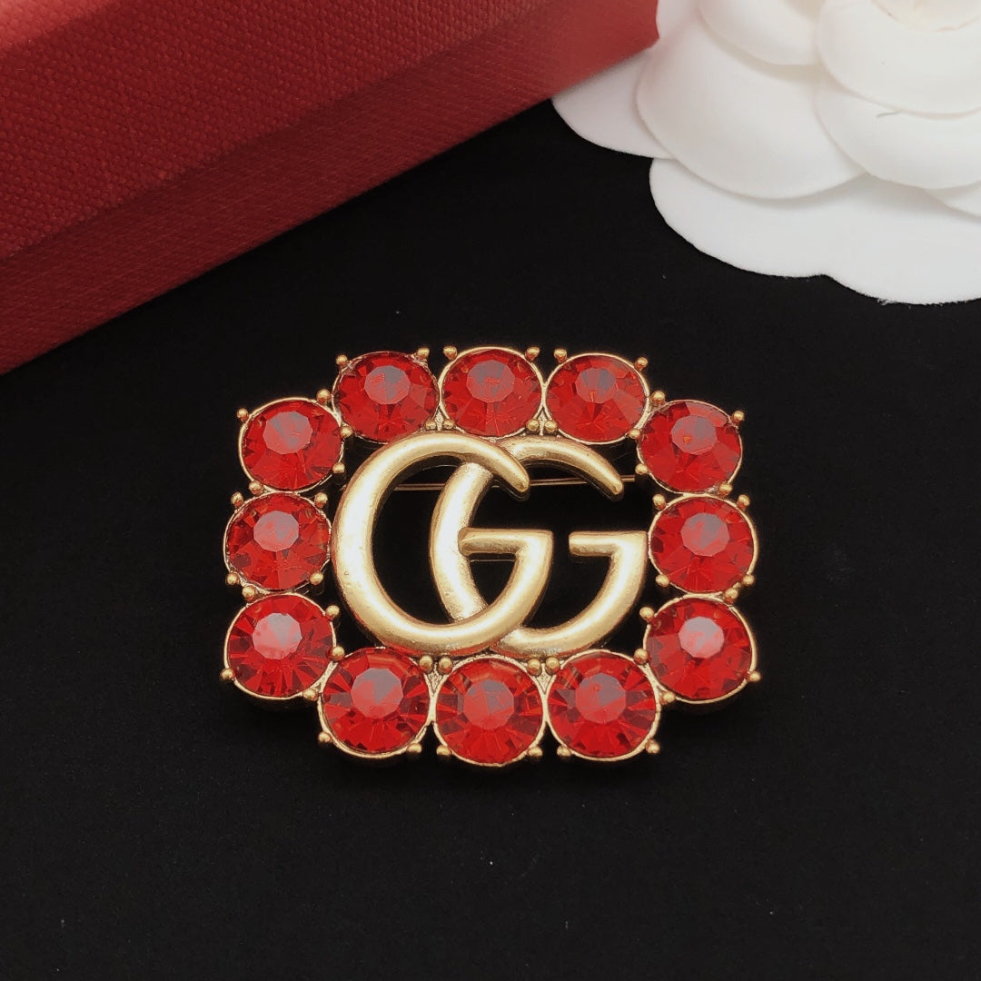 Martin Graham brooch in polished metal-tone – styled product view