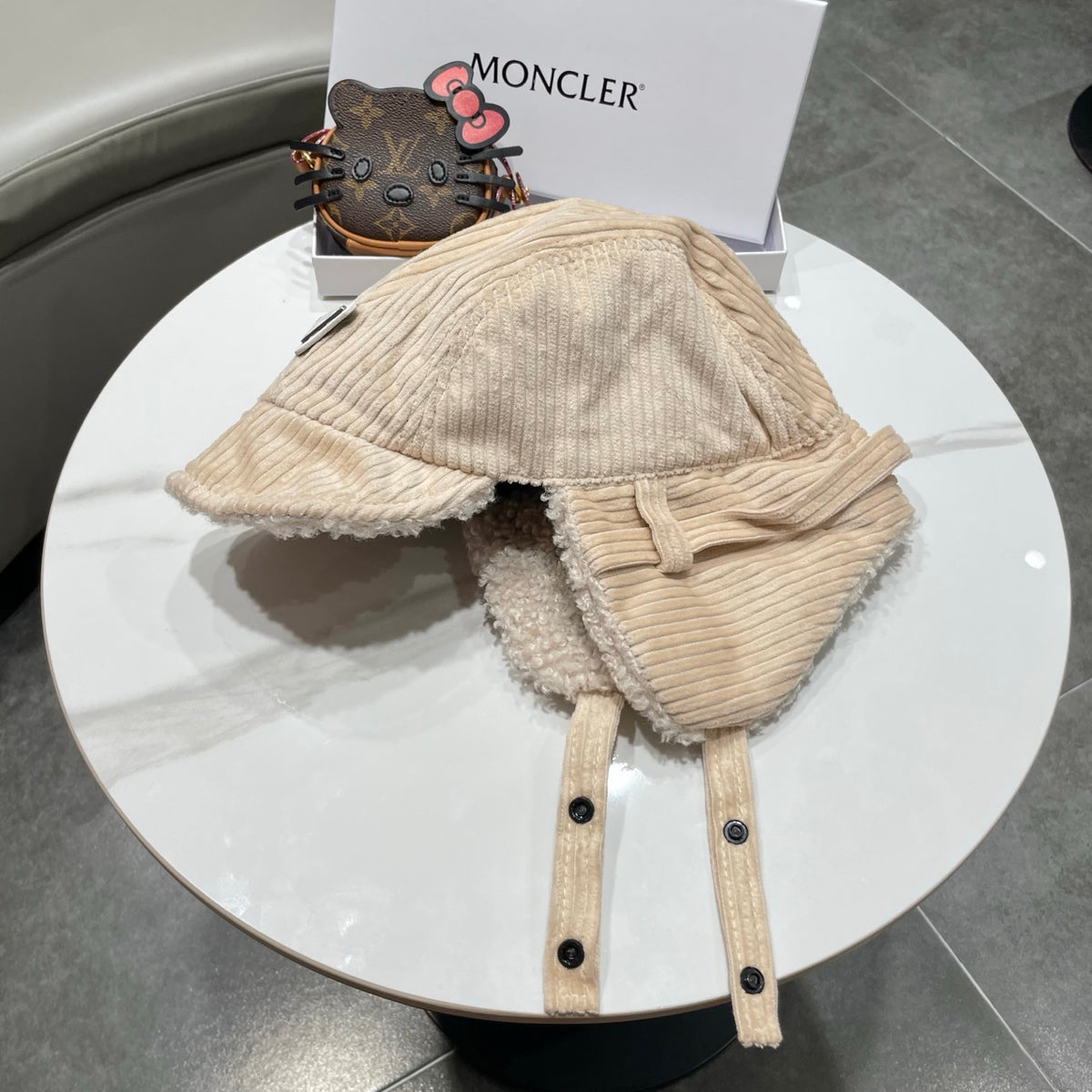 Prada Corduroy Earflap Hat - image 8