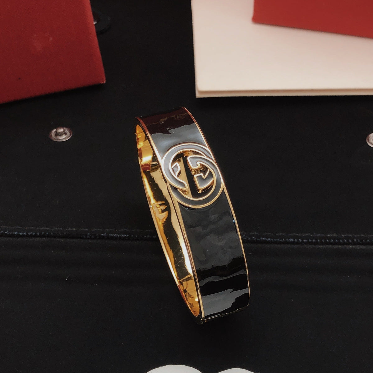 Martin Graham bangle in polished metal-tone – main product view