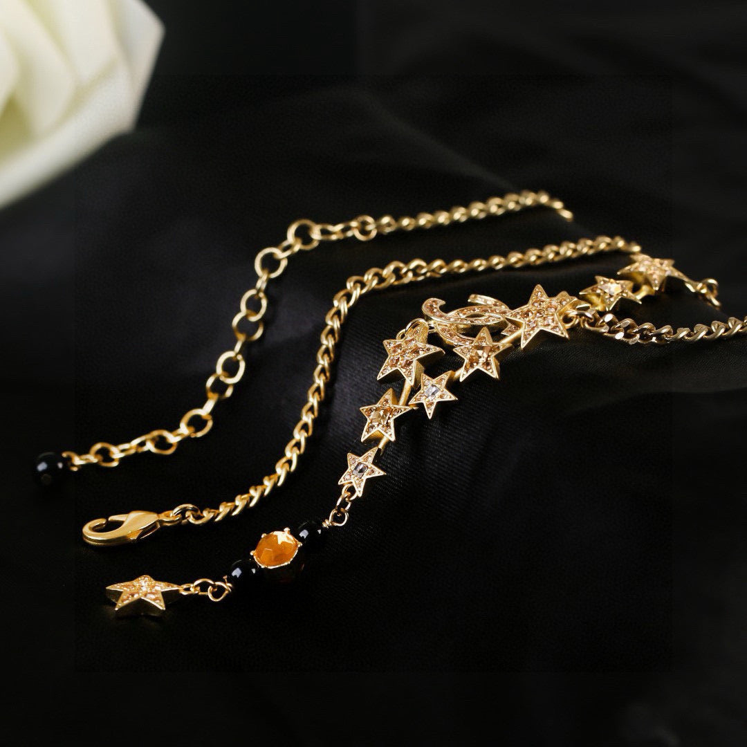 Martin Graham pendant necklace in polished metal-tone – styled product view