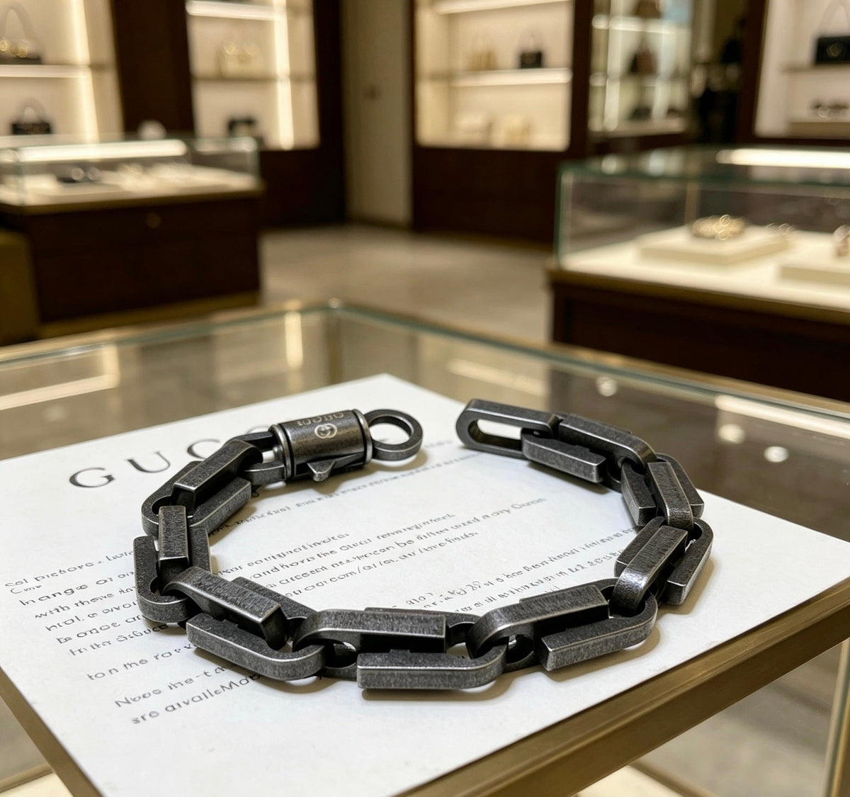 Martin Graham bracelet in polished metal-tone – detail view