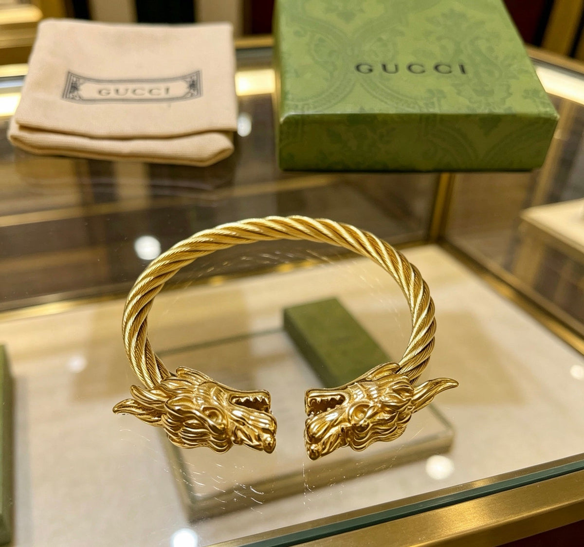 Martin Graham bangle in polished metal-tone – detail view