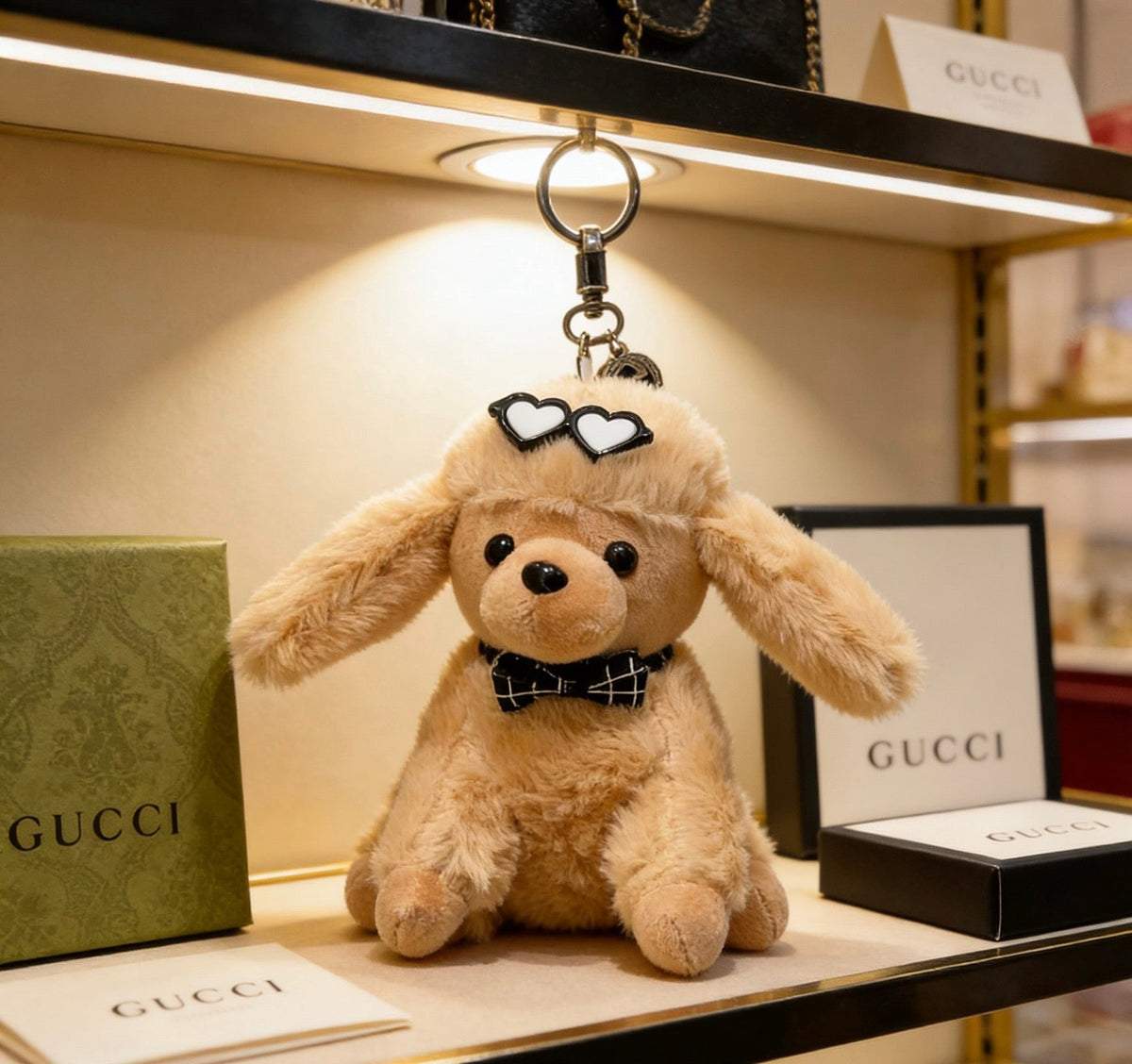 Martin Graham keychain in polished metal-tone – styled product view