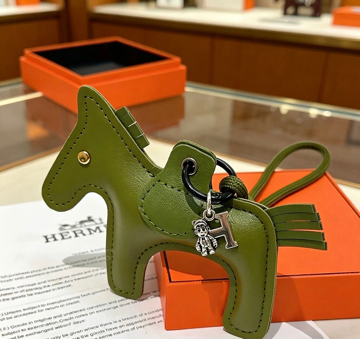 Martin Graham keychain in polished metal-tone – styled product view