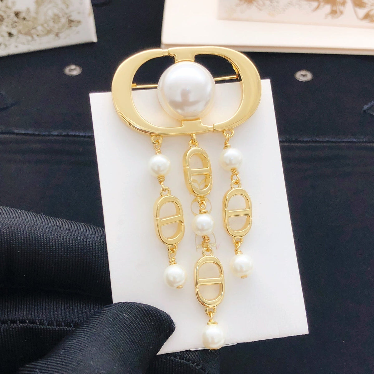 Martin Graham brooch in polished metal-tone