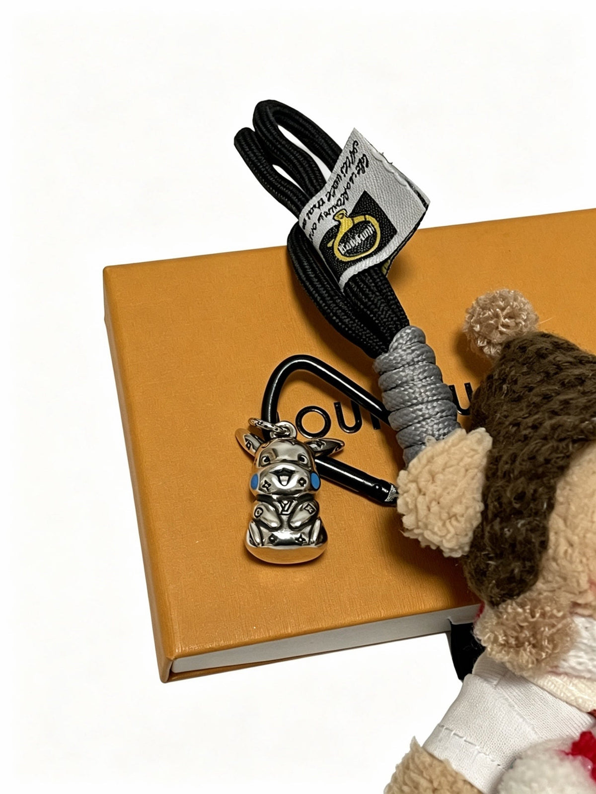 Martin Graham keychain in polished metal-tone – front product view