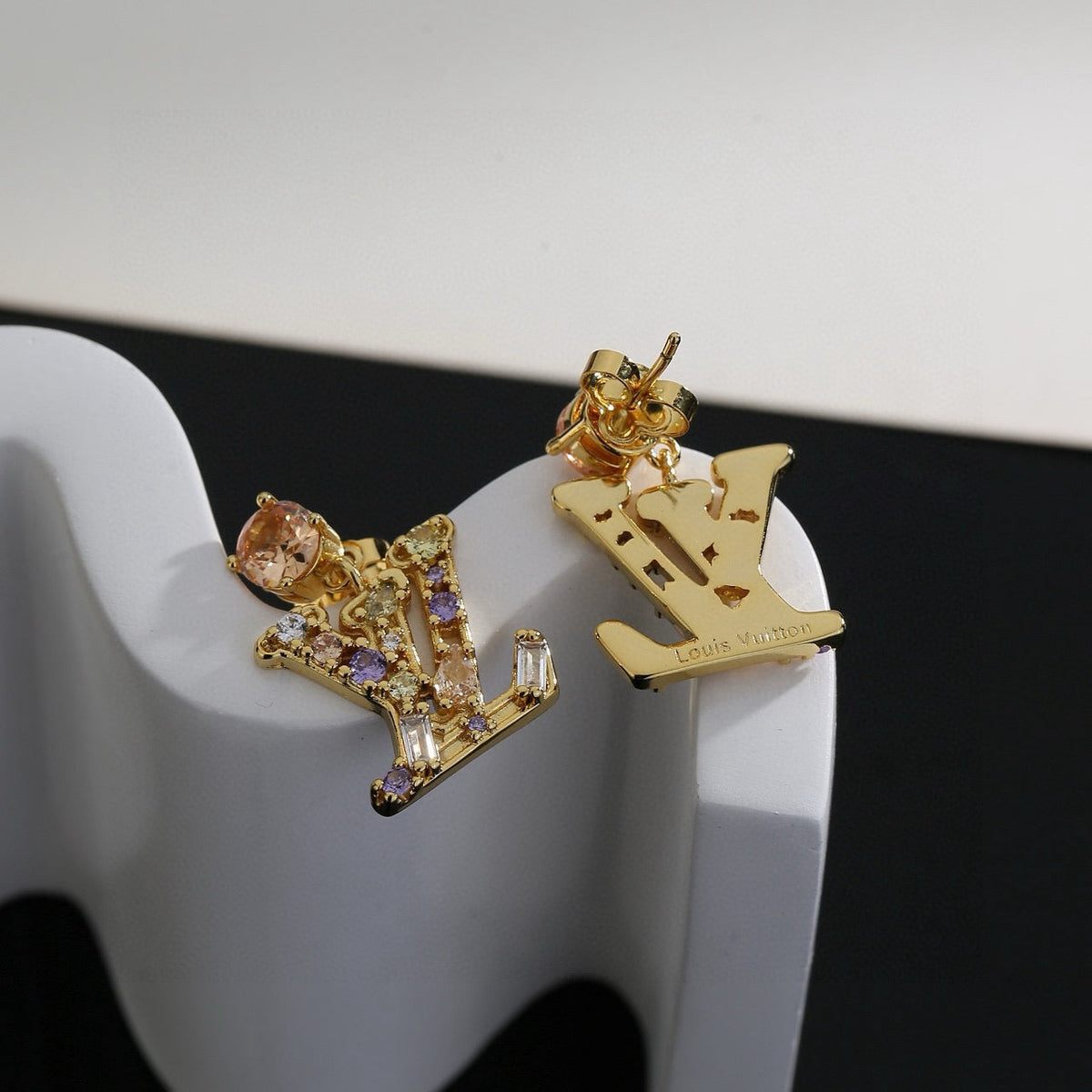 Martin Graham stud earrings in polished metal-tone – main product view